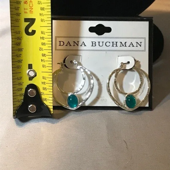 Dana Buchman Fashion Hoop Earrings Silver - Picture 4 of 4